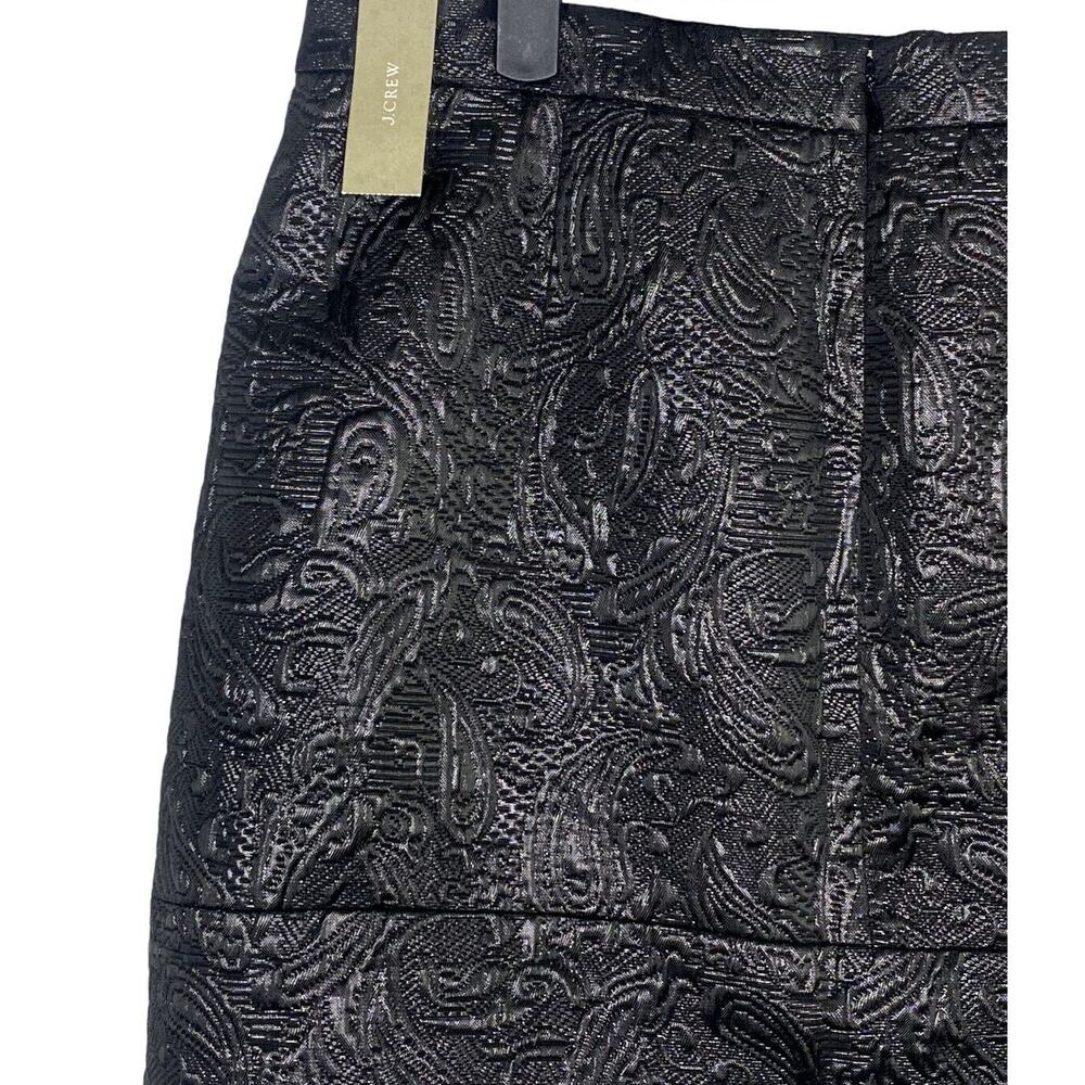 NWT J Crew Matelassé Origami Textured Metallic Lined Mini Skirt Zip Up 4 Grey - Picture 6 of 15